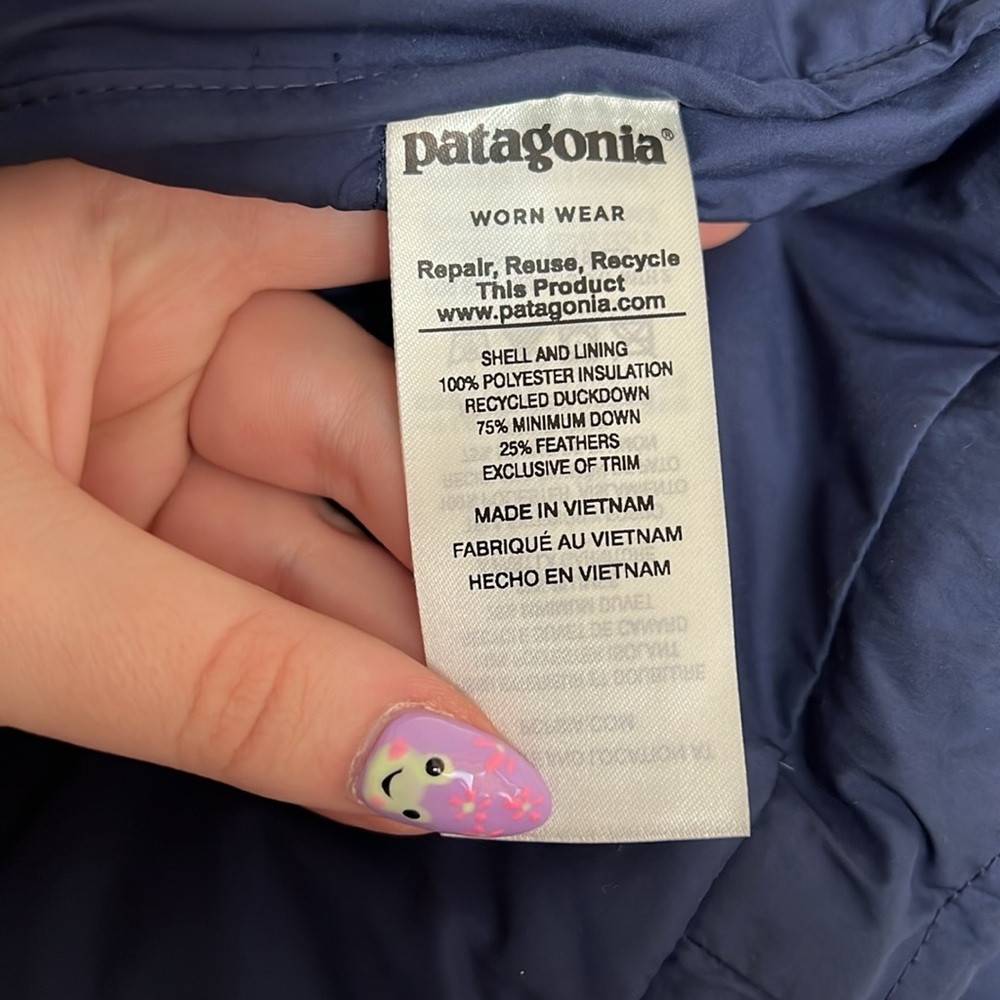 Patagonia Silent Down Jacket Navy Size XXL - Picture 10 of 10